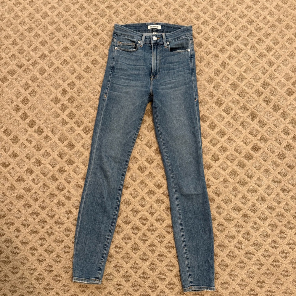 Good American Denim Good Waist Blue Skinny Jeans